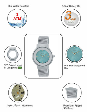 Maxima ATTIVO Women Blue Dial Analogue Watch - 66521CMLI